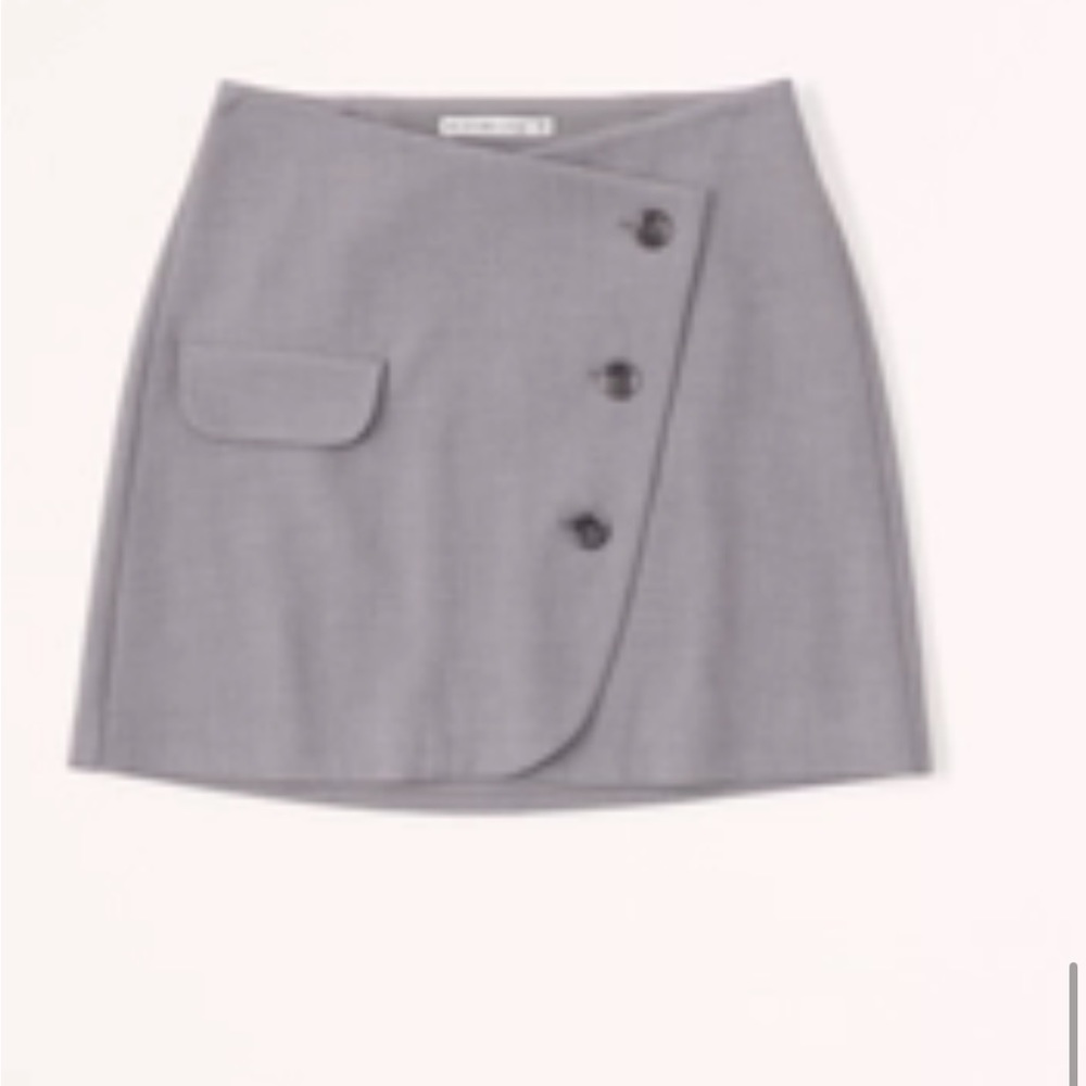 Abercrombie gray wrapped suiting mini skirt